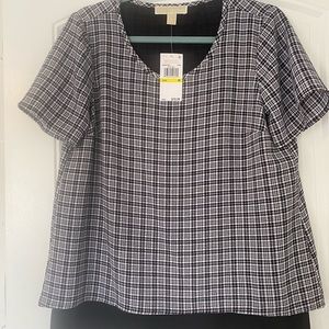 Michael Kors black and white blouse
